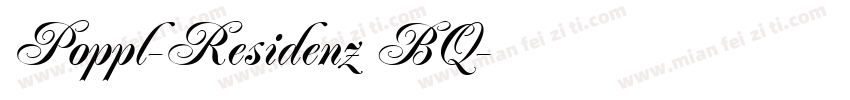Poppl-Residenz BQ字体转换